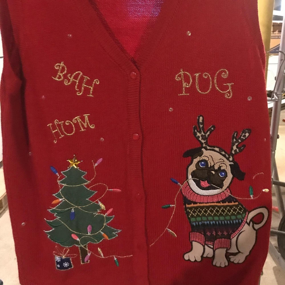 Pug Christmas vest